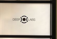 Frosted sticker with vinyl sticker logo for deep labs